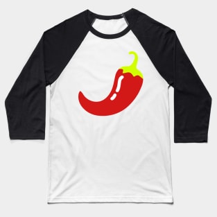 Red Chilli Emoticon Baseball T-Shirt